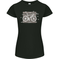 Bicycle Anatomy Funny Cyclist Cycling Funny Womens Petite Cut T-Shirt Black
