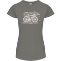 Bicycle Anatomy Funny Cyclist Cycling Funny Womens Petite Cut T-Shirt Charcoal