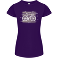 Bicycle Anatomy Funny Cyclist Cycling Funny Womens Petite Cut T-Shirt Purple