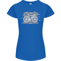 Bicycle Anatomy Funny Cyclist Cycling Funny Womens Petite Cut T-Shirt Royal Blue