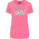 Bicycle Anatomy Funny Cyclist Cycling Funny Womens Wider Cut T-Shirt Azalea