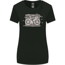Bicycle Anatomy Funny Cyclist Cycling Funny Womens Wider Cut T-Shirt Black