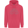 Bicycle Lungs Cyclist Funny Cycling Bike Childrens Kids Hoodie Heliconia