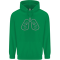 Bicycle Lungs Cyclist Funny Cycling Bike Childrens Kids Hoodie Irish Green