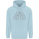 Bicycle Lungs Cyclist Funny Cycling Bike Childrens Kids Hoodie Light Blue