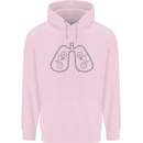 Bicycle Lungs Cyclist Funny Cycling Bike Childrens Kids Hoodie Light Pink