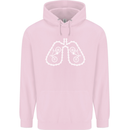 Bicycle Lungs Cyclist Funny Cycling Bike Childrens Kids Hoodie Light Pink