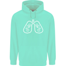 Bicycle Lungs Cyclist Funny Cycling Bike Childrens Kids Hoodie Peppermint