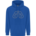 Bicycle Lungs Cyclist Funny Cycling Bike Childrens Kids Hoodie Royal Blue