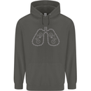 Bicycle Lungs Cyclist Funny Cycling Bike Childrens Kids Hoodie Storm Grey