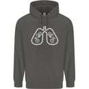 Bicycle Lungs Cyclist Funny Cycling Bike Childrens Kids Hoodie Storm Grey