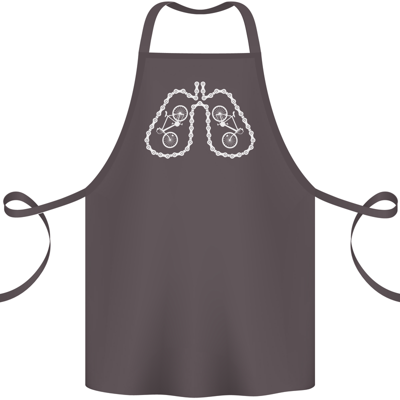 Bicycle Lungs Cyclist Funny Cycling Bike Cotton Apron 100% Organic Dark Grey