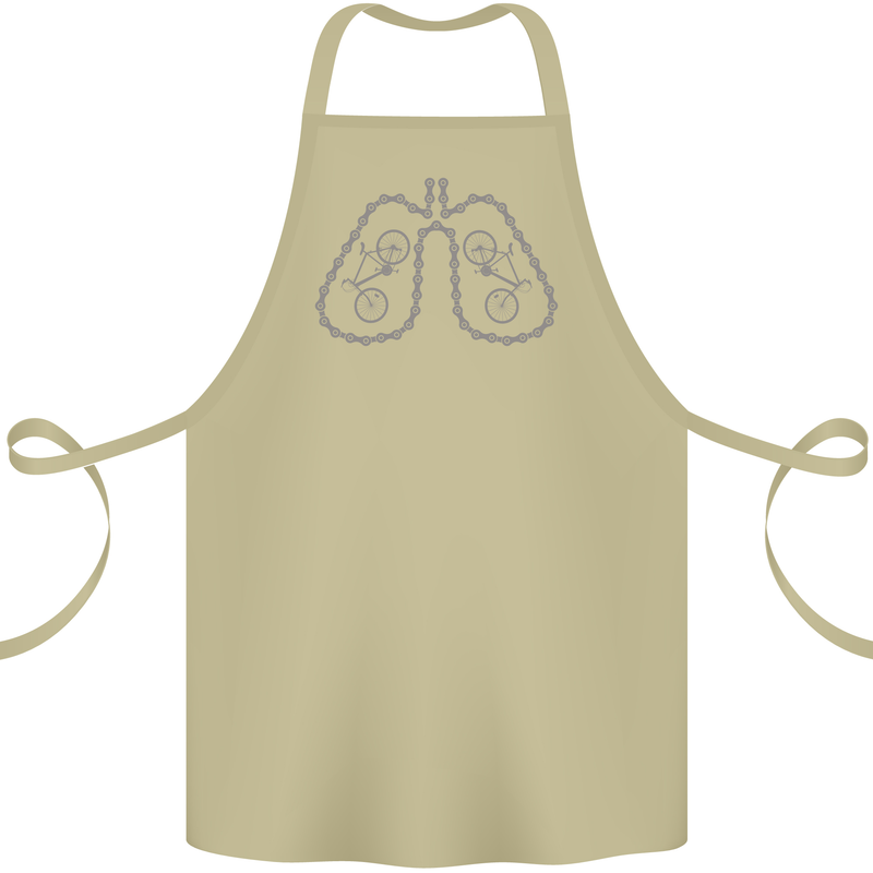 Bicycle Lungs Cyclist Funny Cycling Bike Cotton Apron 100% Organic Khaki