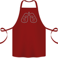 Bicycle Lungs Cyclist Funny Cycling Bike Cotton Apron 100% Organic Maroon