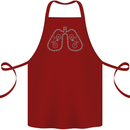 Bicycle Lungs Cyclist Funny Cycling Bike Cotton Apron 100% Organic Maroon