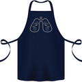 Bicycle Lungs Cyclist Funny Cycling Bike Cotton Apron 100% Organic Navy Blue