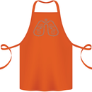 Bicycle Lungs Cyclist Funny Cycling Bike Cotton Apron 100% Organic Orange