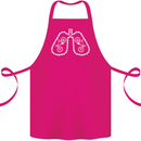Bicycle Lungs Cyclist Funny Cycling Bike Cotton Apron 100% Organic Pink