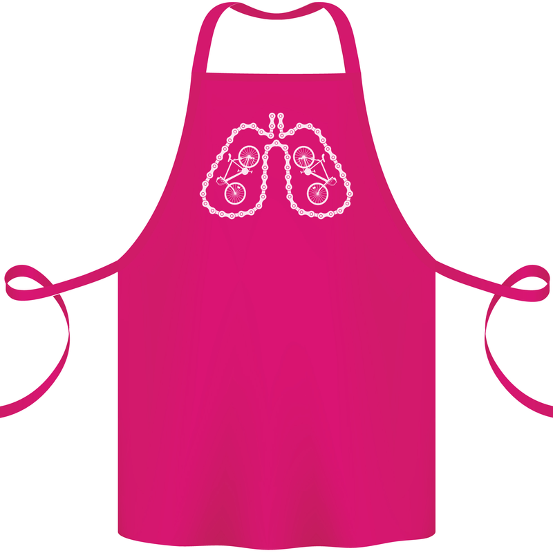 Bicycle Lungs Cyclist Funny Cycling Bike Cotton Apron 100% Organic Pink