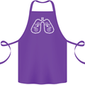 Bicycle Lungs Cyclist Funny Cycling Bike Cotton Apron 100% Organic Purple