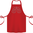 Bicycle Lungs Cyclist Funny Cycling Bike Cotton Apron 100% Organic Red