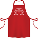 Bicycle Lungs Cyclist Funny Cycling Bike Cotton Apron 100% Organic Red