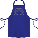 Bicycle Lungs Cyclist Funny Cycling Bike Cotton Apron 100% Organic Royal Blue