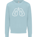 Bicycle Lungs Cyclist Funny Cycling Bike Kids Sweatshirt Jumper Light Blue