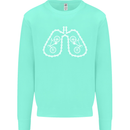 Bicycle Lungs Cyclist Funny Cycling Bike Kids Sweatshirt Jumper Peppermint