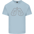 Bicycle Lungs Cyclist Funny Cycling Bike Kids T-Shirt Childrens Light Blue