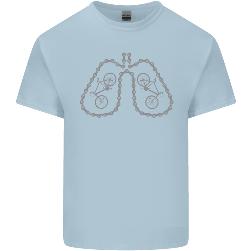 Bicycle Lungs Cyclist Funny Cycling Bike Kids T-Shirt Childrens Light Blue