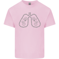 Bicycle Lungs Cyclist Funny Cycling Bike Kids T-Shirt Childrens Light Pink