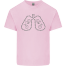 Bicycle Lungs Cyclist Funny Cycling Bike Kids T-Shirt Childrens Light Pink
