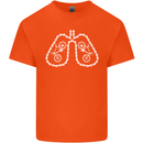 Bicycle Lungs Cyclist Funny Cycling Bike Kids T-Shirt Childrens Orange