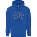 Bicycle Lungs Cyclist Funny Cycling Bike Mens 80% Cotton Hoodie Royal Blue