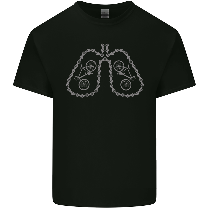 Bicycle Lungs Cyclist Funny Cycling Bike Mens Cotton T-Shirt Tee Top Black