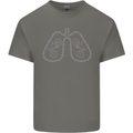 Bicycle Lungs Cyclist Funny Cycling Bike Mens Cotton T-Shirt Tee Top Charcoal