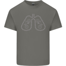 Bicycle Lungs Cyclist Funny Cycling Bike Mens Cotton T-Shirt Tee Top Charcoal