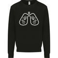 Bicycle Lungs Cyclist Funny Cycling Bike Mens Sweatshirt Jumper Black