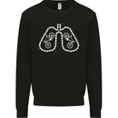 Bicycle Lungs Cyclist Funny Cycling Bike Mens Sweatshirt Jumper Black