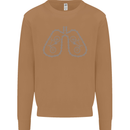 Bicycle Lungs Cyclist Funny Cycling Bike Mens Sweatshirt Jumper Caramel Latte