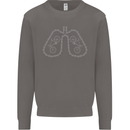Bicycle Lungs Cyclist Funny Cycling Bike Mens Sweatshirt Jumper Charcoal