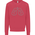 Bicycle Lungs Cyclist Funny Cycling Bike Mens Sweatshirt Jumper Heliconia