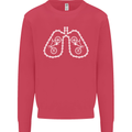 Bicycle Lungs Cyclist Funny Cycling Bike Mens Sweatshirt Jumper Heliconia