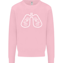 Bicycle Lungs Cyclist Funny Cycling Bike Mens Sweatshirt Jumper Light Pink