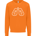 Bicycle Lungs Cyclist Funny Cycling Bike Mens Sweatshirt Jumper Orange