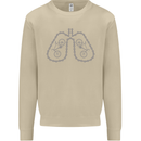 Bicycle Lungs Cyclist Funny Cycling Bike Mens Sweatshirt Jumper Sand
