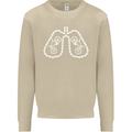 Bicycle Lungs Cyclist Funny Cycling Bike Mens Sweatshirt Jumper Sand