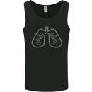 Bicycle Lungs Cyclist Funny Cycling Bike Mens Vest Tank Top Black