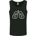 Bicycle Lungs Cyclist Funny Cycling Bike Mens Vest Tank Top Black